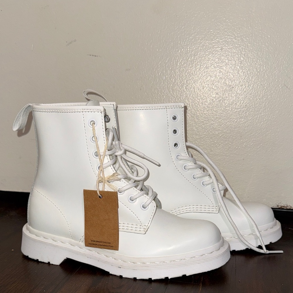 Dr. Martens White Combat Boots